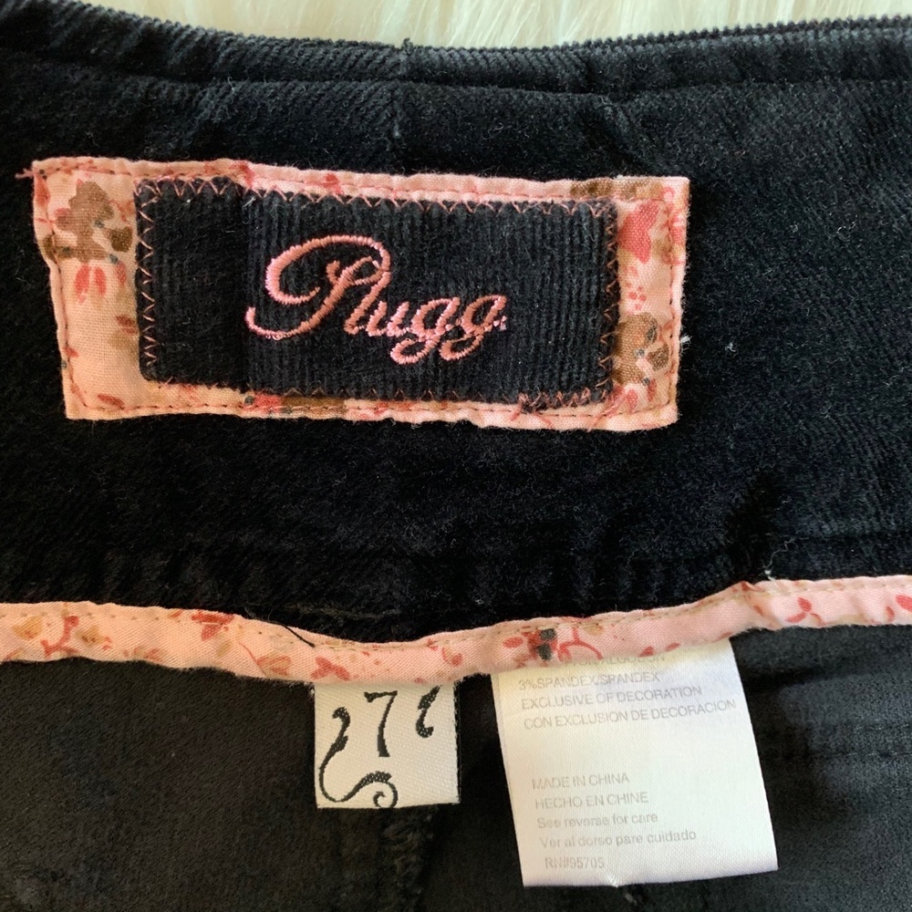 PLUGG Black Corduroy Gauchos Size 7 - Picture 6 of 7